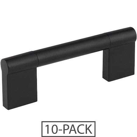 Elements 96 mm Center-to-Center Matte Black Knox Cabinet Bar Pull,  645-96MB-10